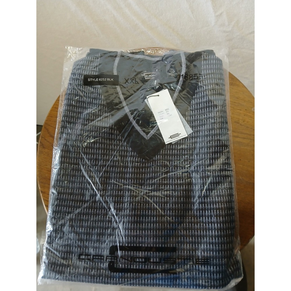 Carnoustie merino wool Mens Golf Top V-Neck Sweater Long Sleeve NWT XXL
